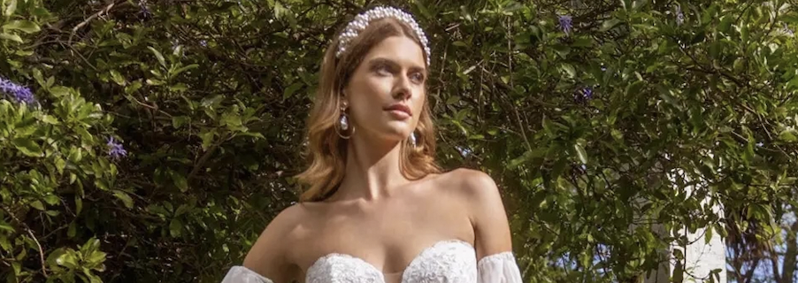 Fall in Love: Seasonal-Inspired Embellishments in Fall 2023 Wedding Dresses. Mobile Image
