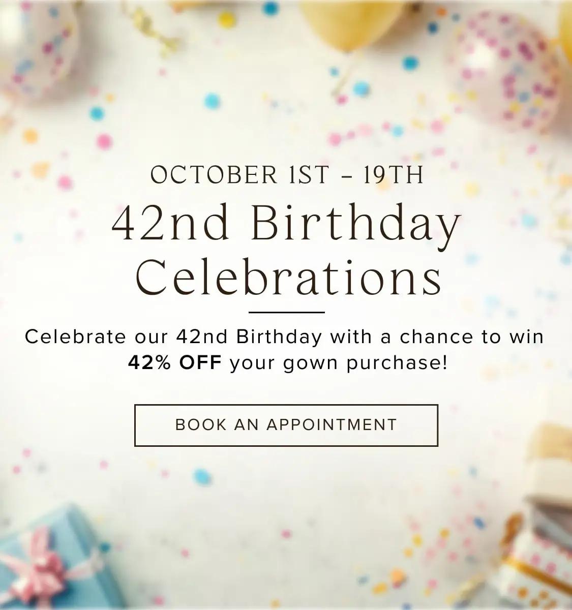 42nd birthday event banner